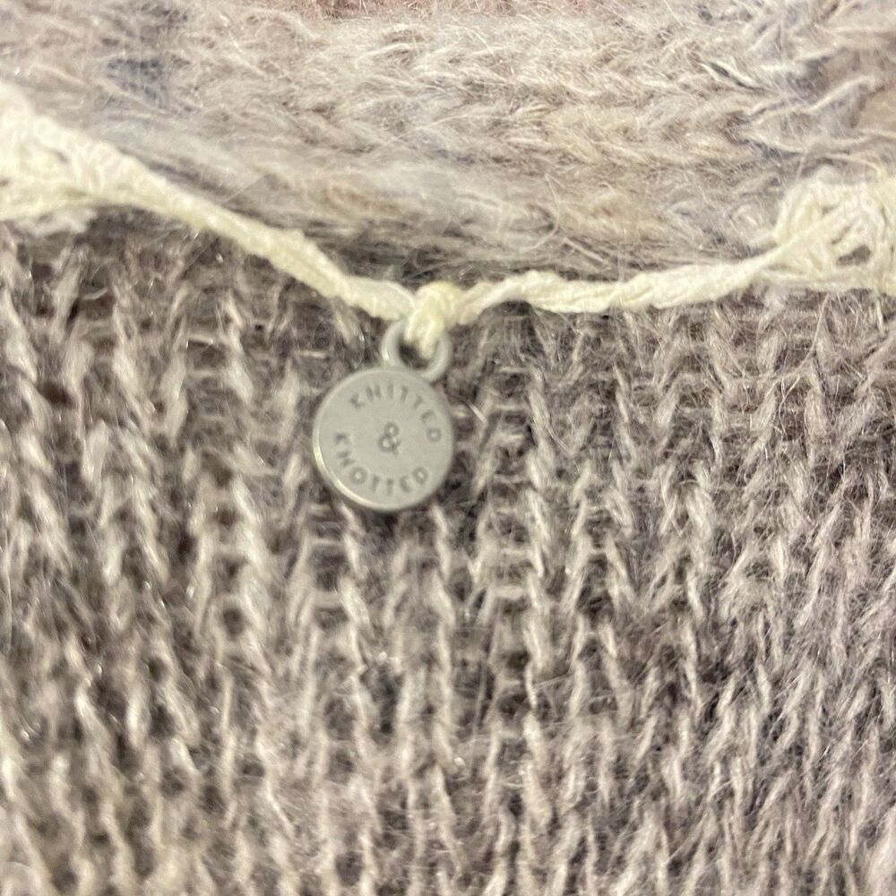 Anthropologie Knitted & Knotted Peplum Ombre Open Cardigan Sweater Size Large - Picture 5 of 10